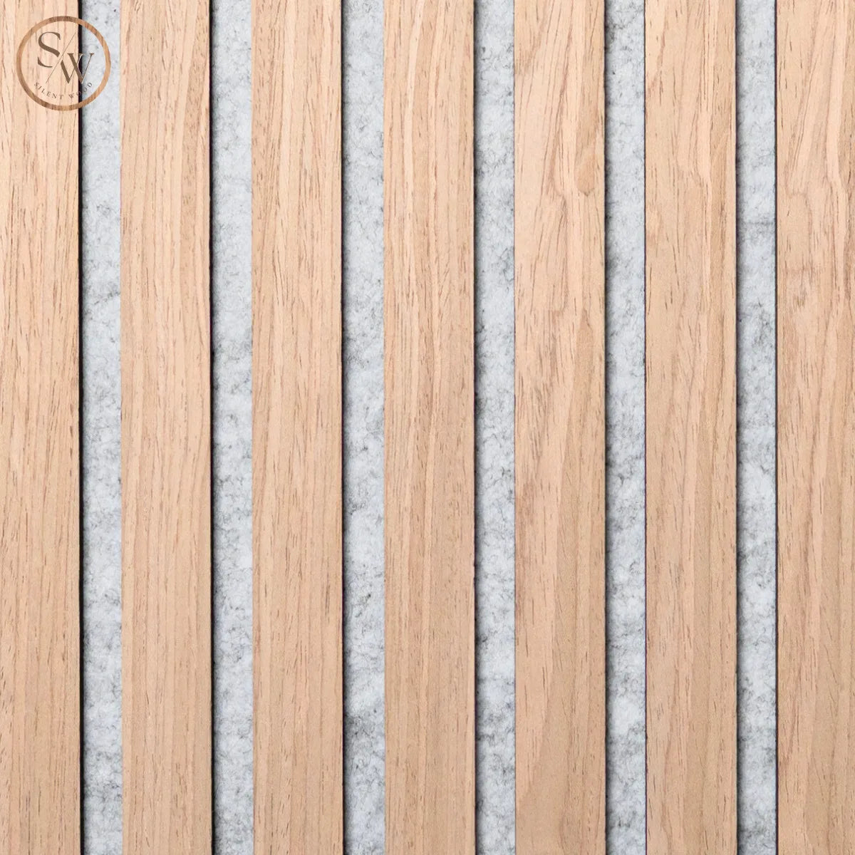 Premium Light oak grey felt närbild rakt framifrån