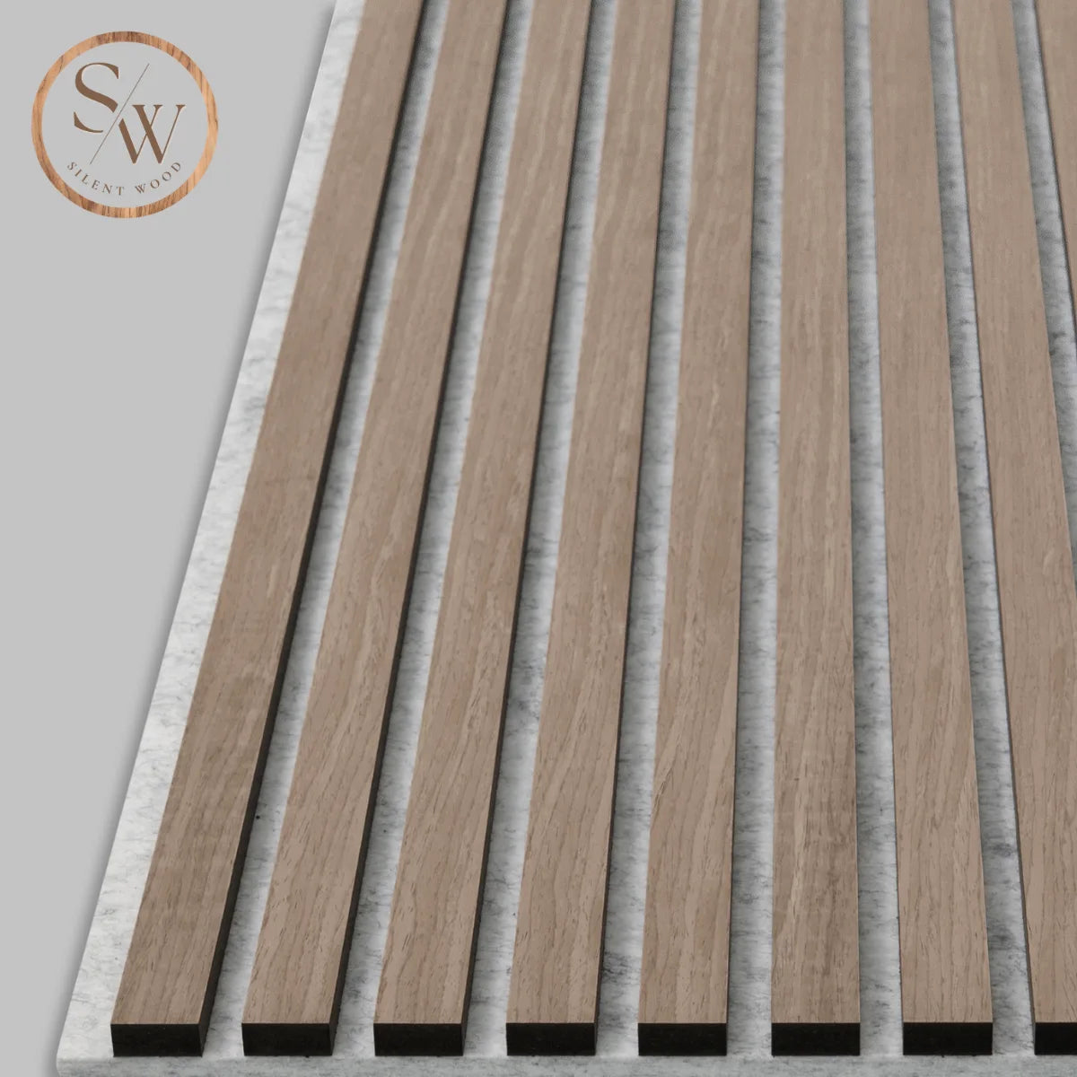 Premium light brown oak grå filt liggande hörna