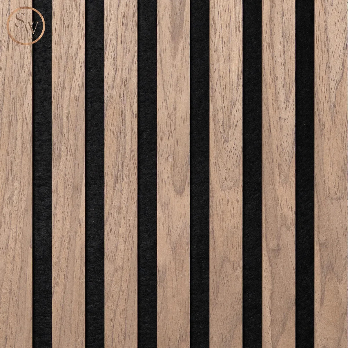 Akustikpanel standard Light_brown_oak närbild ribbor