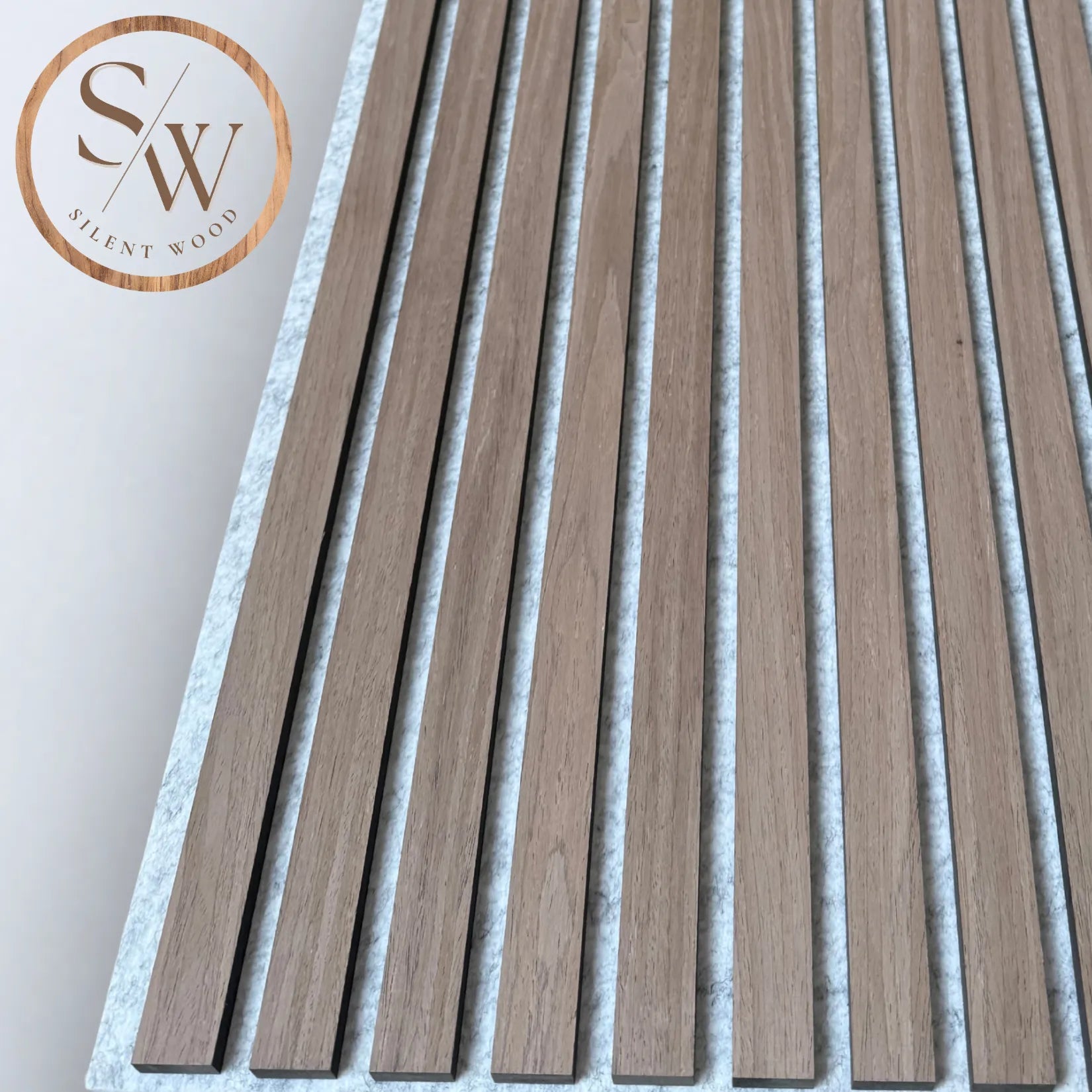 Premium - Akustikpanel - Grå Filt - Light Brown Oak