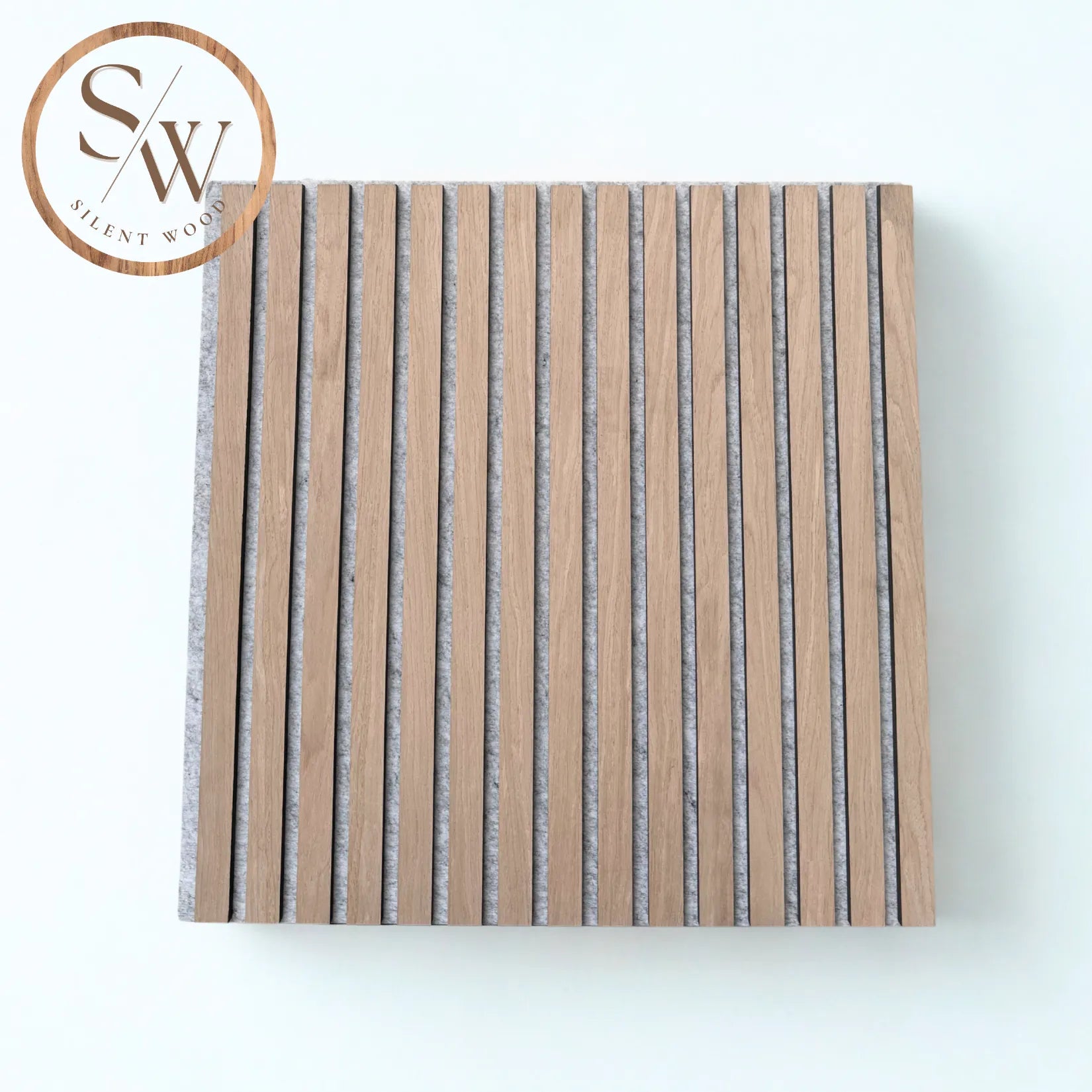 Standard - Akustikpanel - 60x60 cm 4 stk.- Grå filt - Light Brown Oak