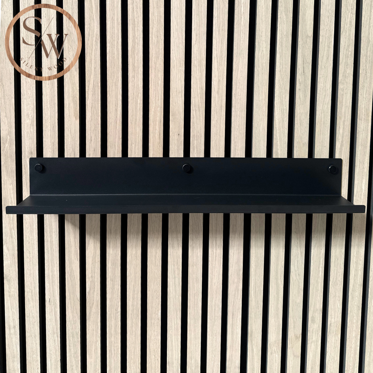 Stor Hylla till Akustikpanel 60 cm - Svart