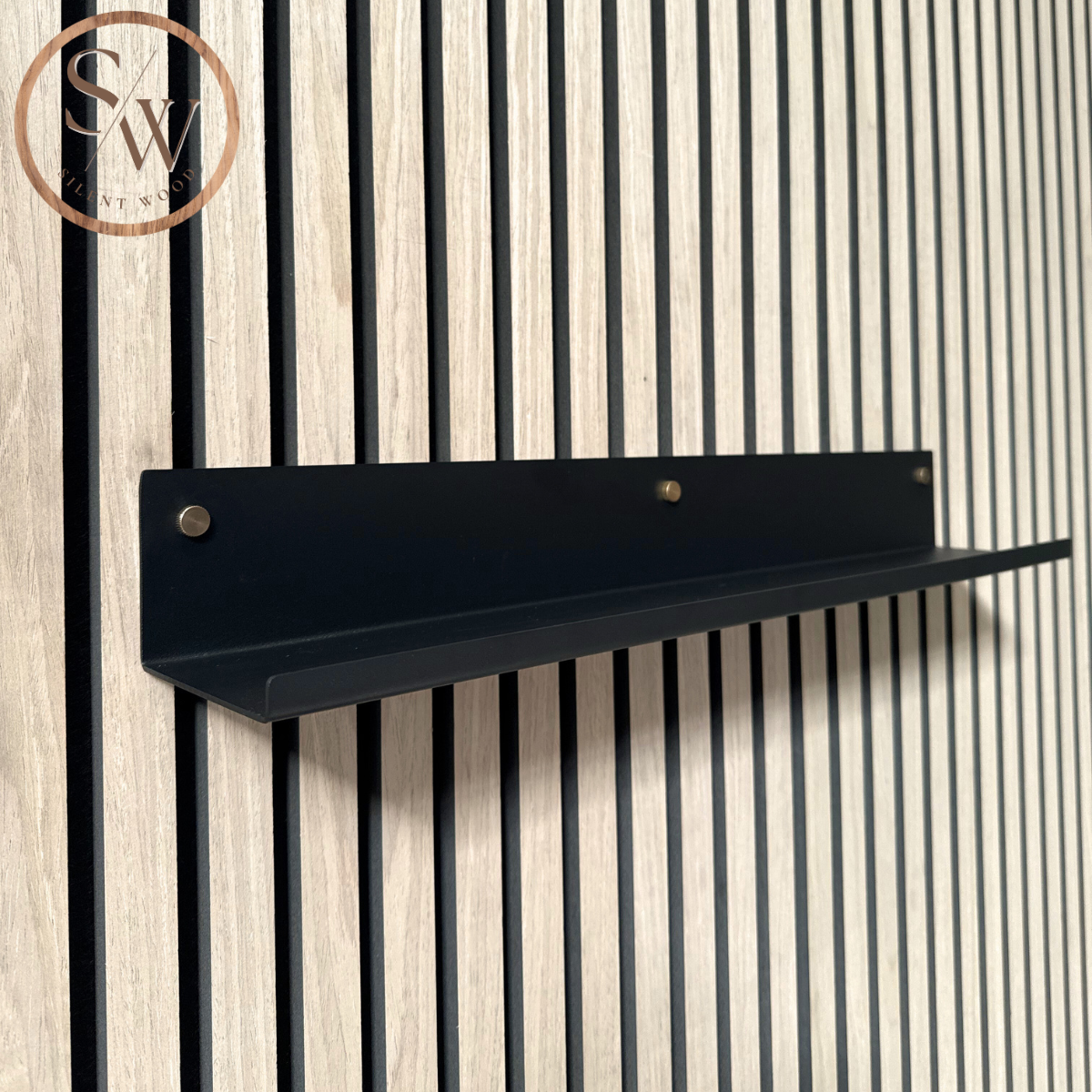 Stor Hylla till Akustikpanel 60 cm - Mässing
