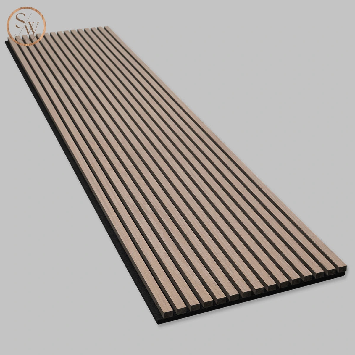 Akustikpanel premium light brown oak liggande hel bild