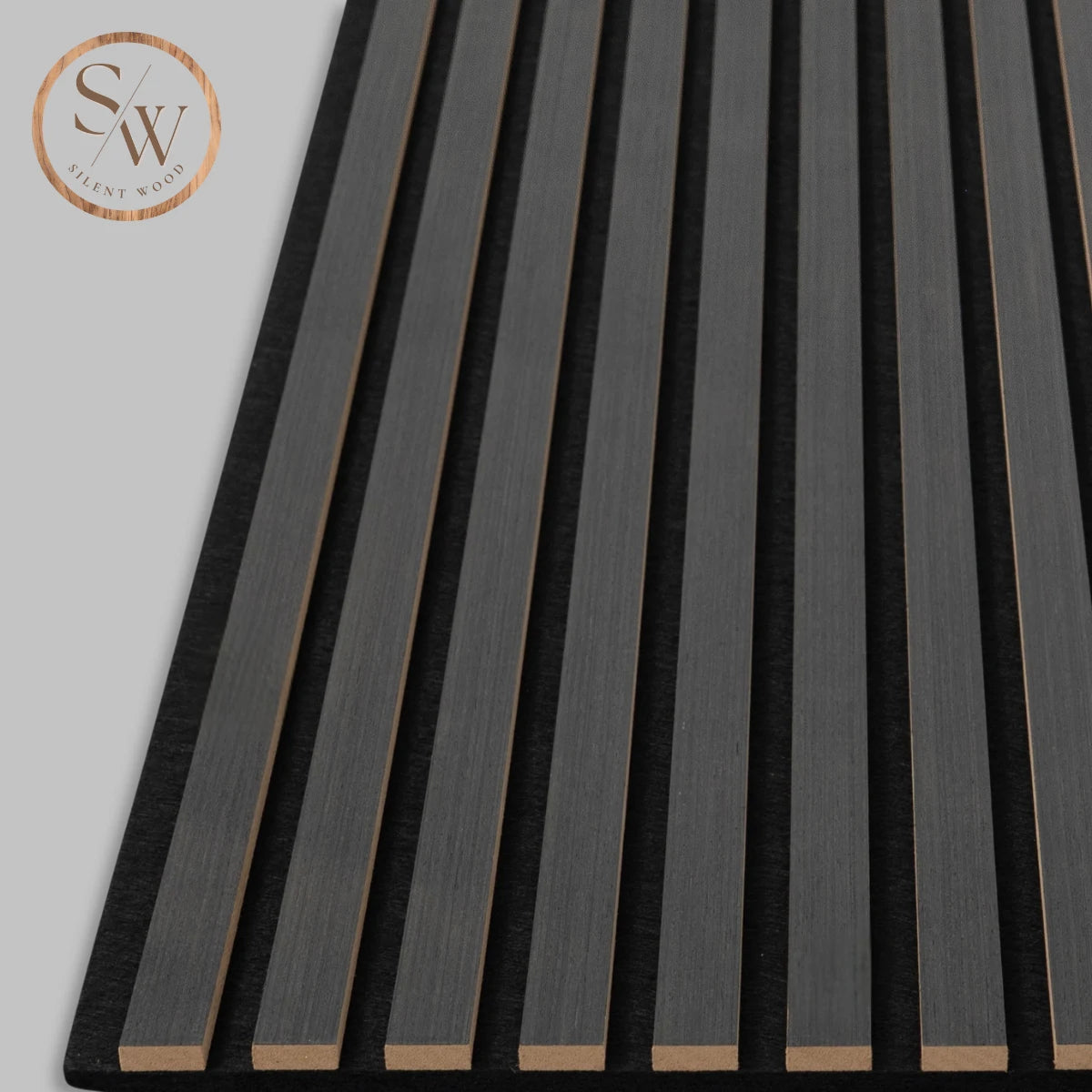 Akustikpanel Standard Black_oak närbild hörna