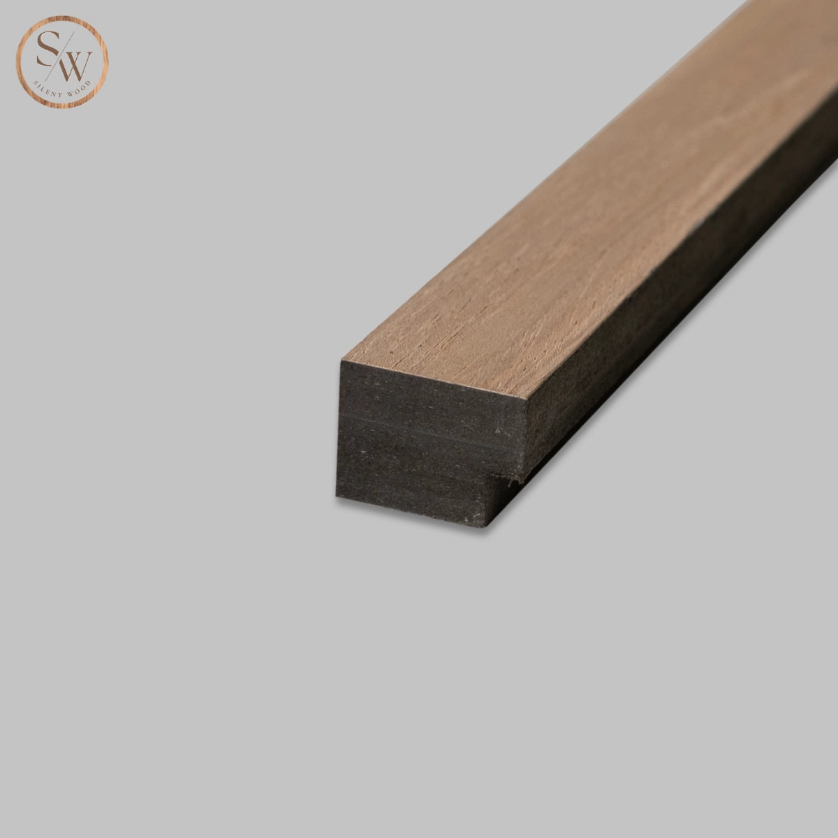 Akustikpanel avslutningslist light brown oak premium närbild 