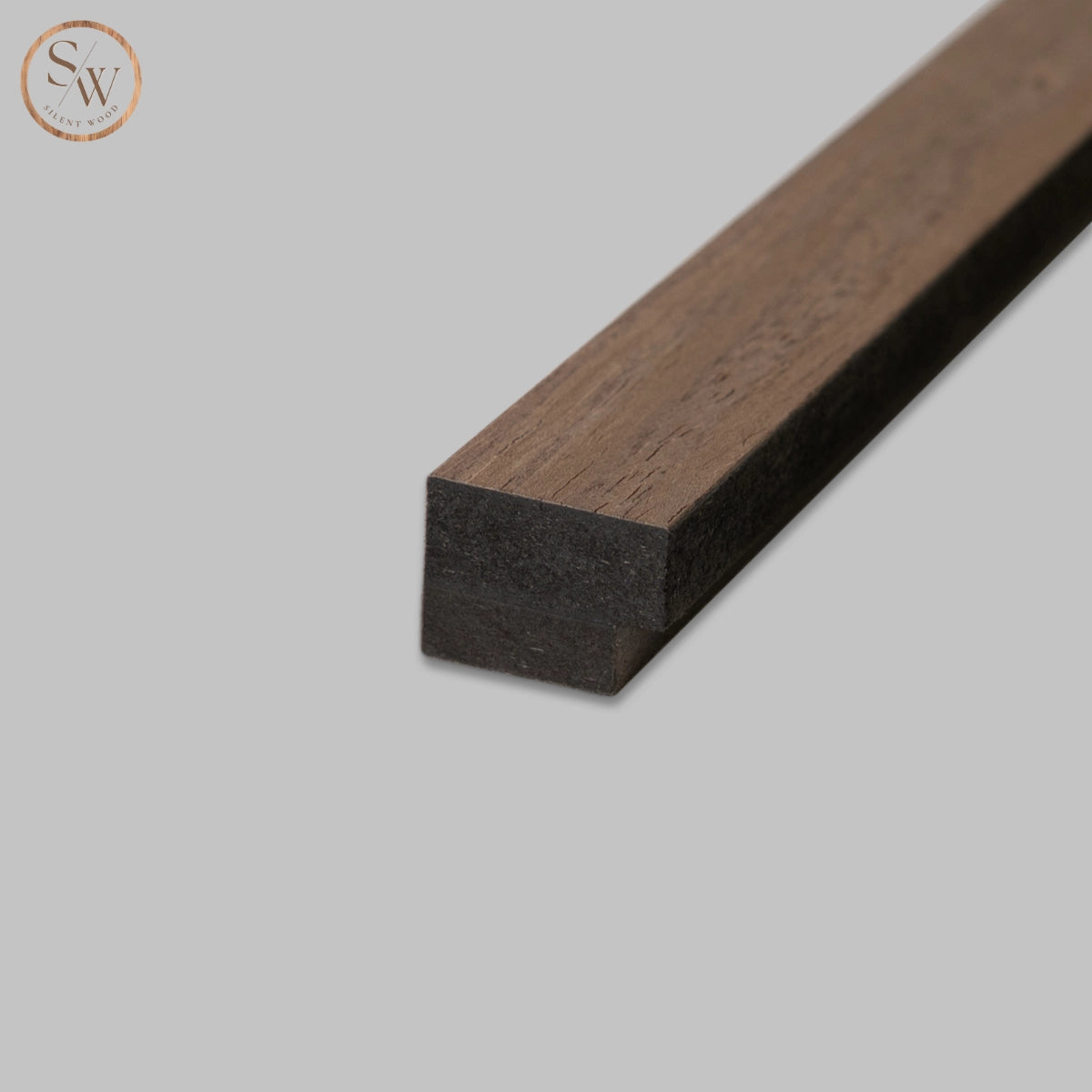 Akustikpanel avslutningslist smoked oak premium närbild